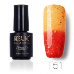 Гел Лак Термо 2в1 с Брокат 7ml T51 Rosalind